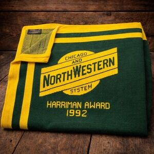 Chicago Northwestern Railway Blanket Harriman Award 1992 USA Made 55x70